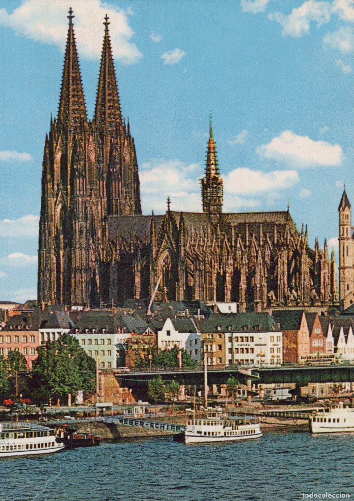 Postales: Germany Cologne Cathedral and Rhine River Panorama Architecture Unposted *YAT342