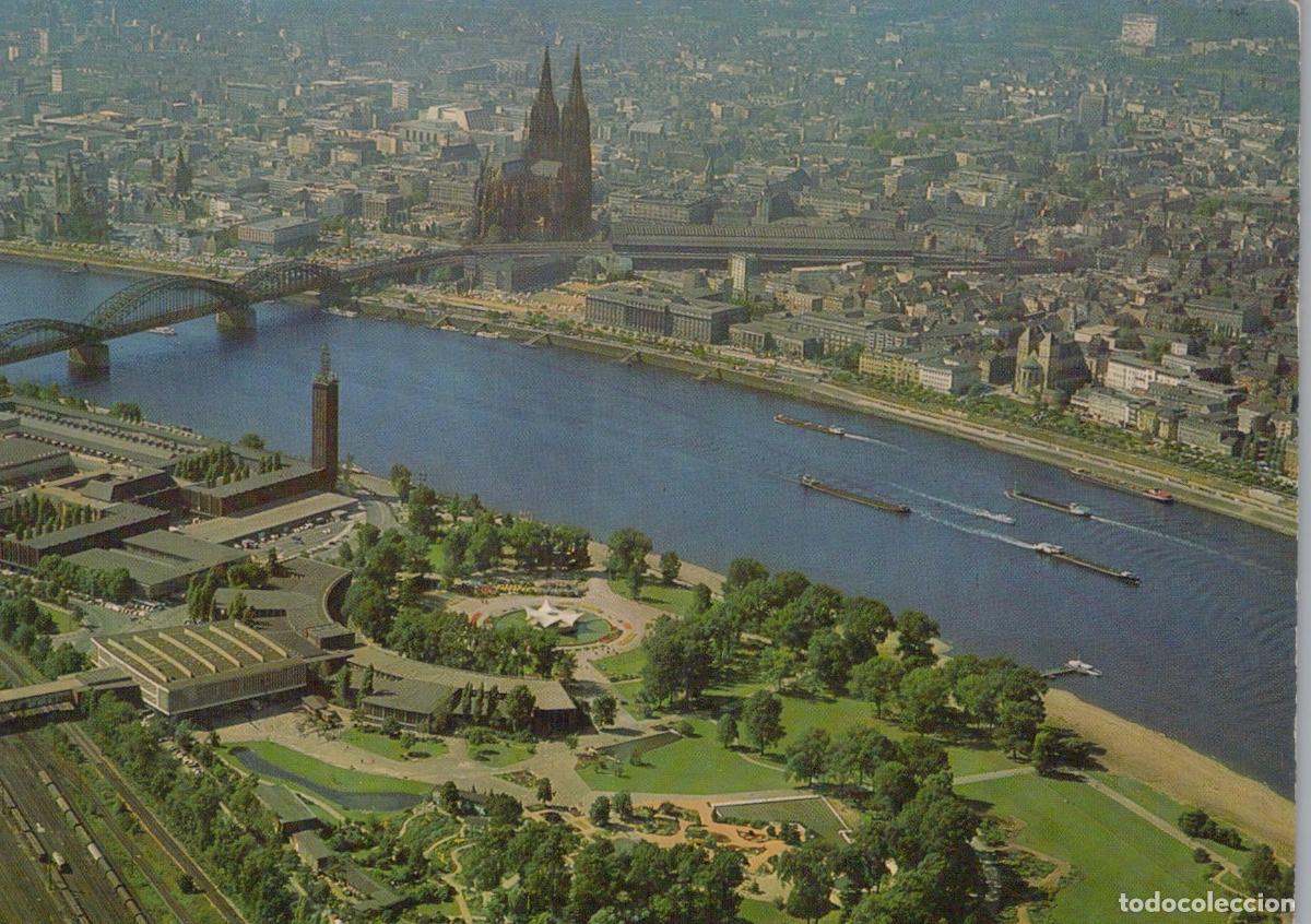 Postales: Germany Cologne Rhine River Aerial View With Cathedral Exhibition *YAT591