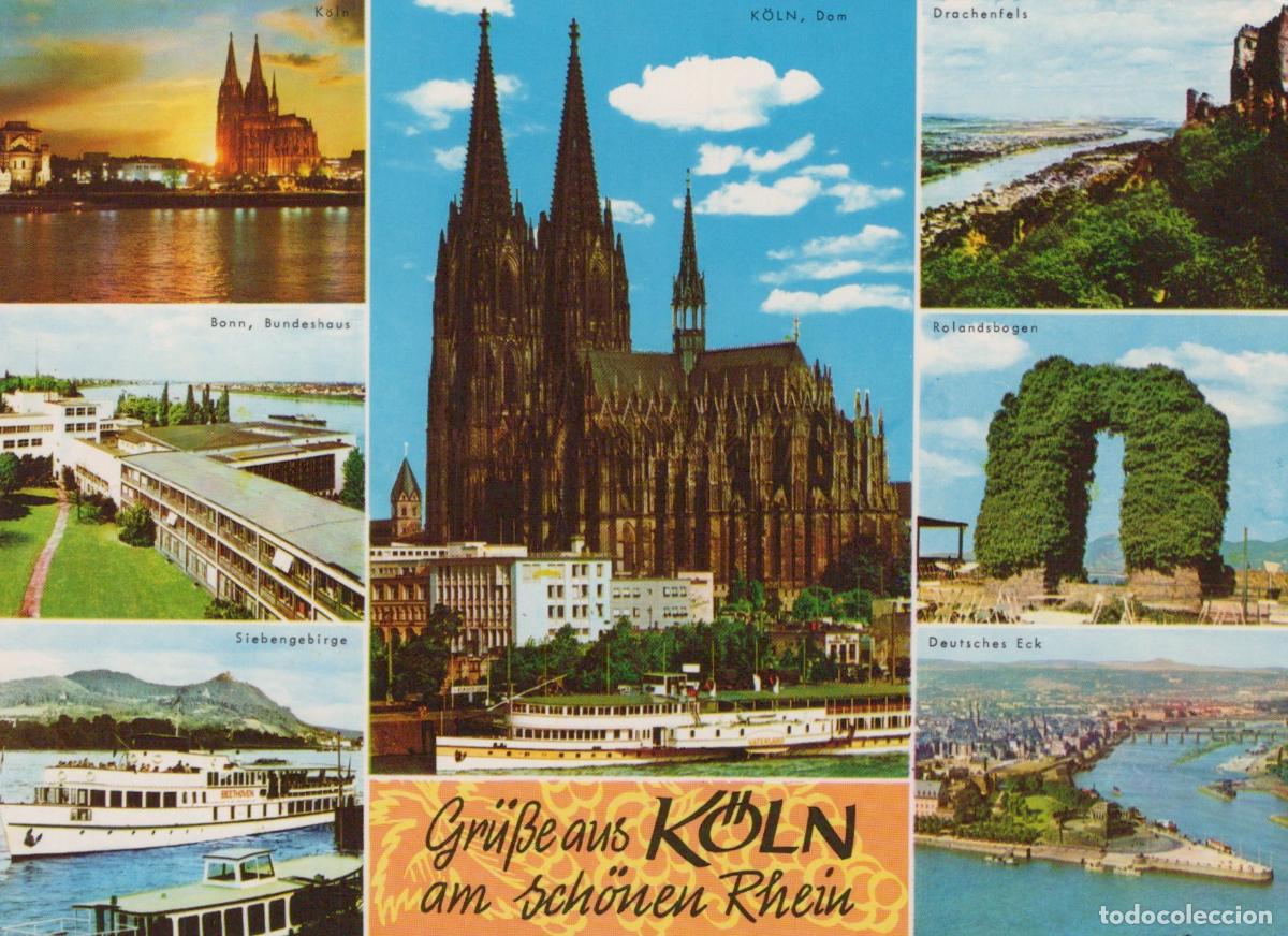 Postales: Germany Cologne Multi View Cathedral Rhine River Bonn Unposted *YAT596