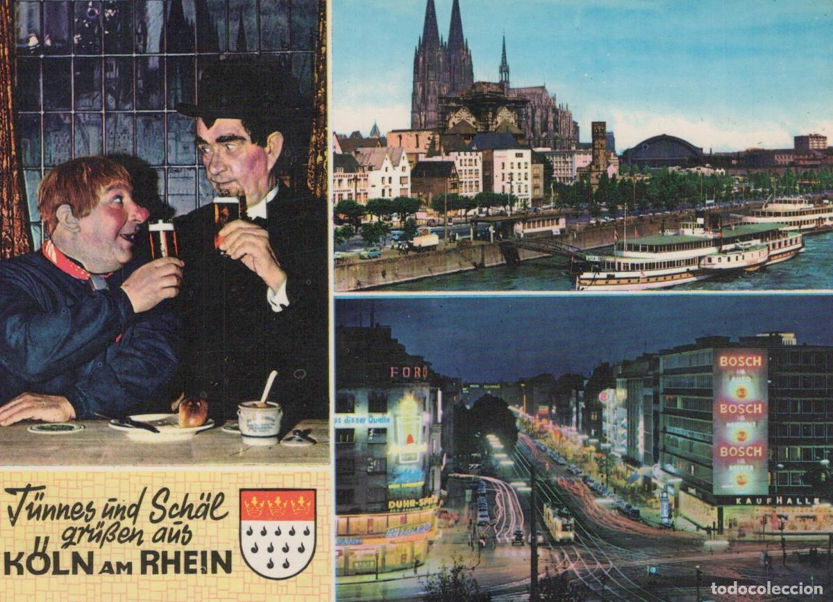 Postales: Germany Cologne T&uuml;nnes und Sch&auml;l Cathedral Rhine River City Night View *YAT369