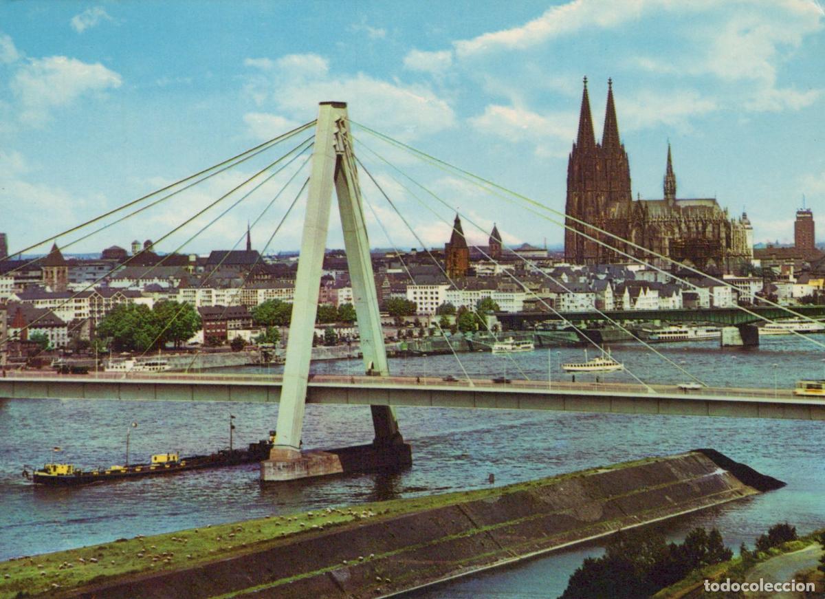 Postales: Germany Cologne Severinsbr&uuml;cke Bridge Cathedral Rhine River *YAT518