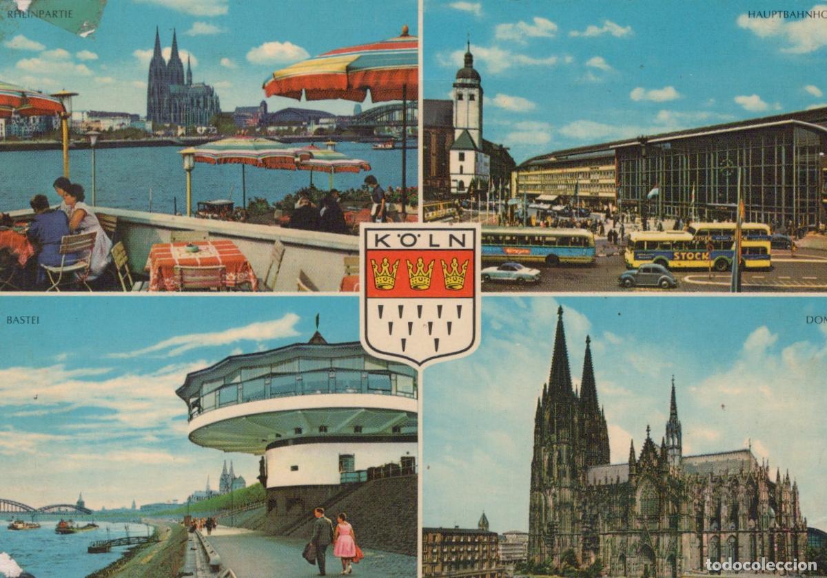 Postales: Germany Cologne Rhine River Cathedral Bastei Hauptbahnhof Multi View *YAT523