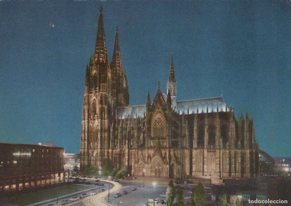 Postcards: Germany Cologne Cathedral At Night Illuminated Gothic Architecture *YAT616
