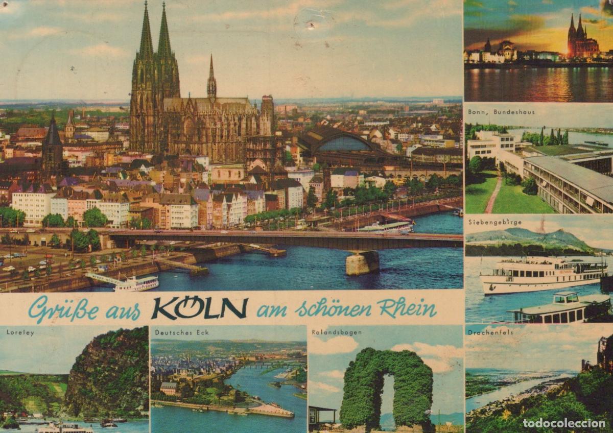 Postcards: Germany Cologne Cathedral and Rhine River Panorama *YAT384