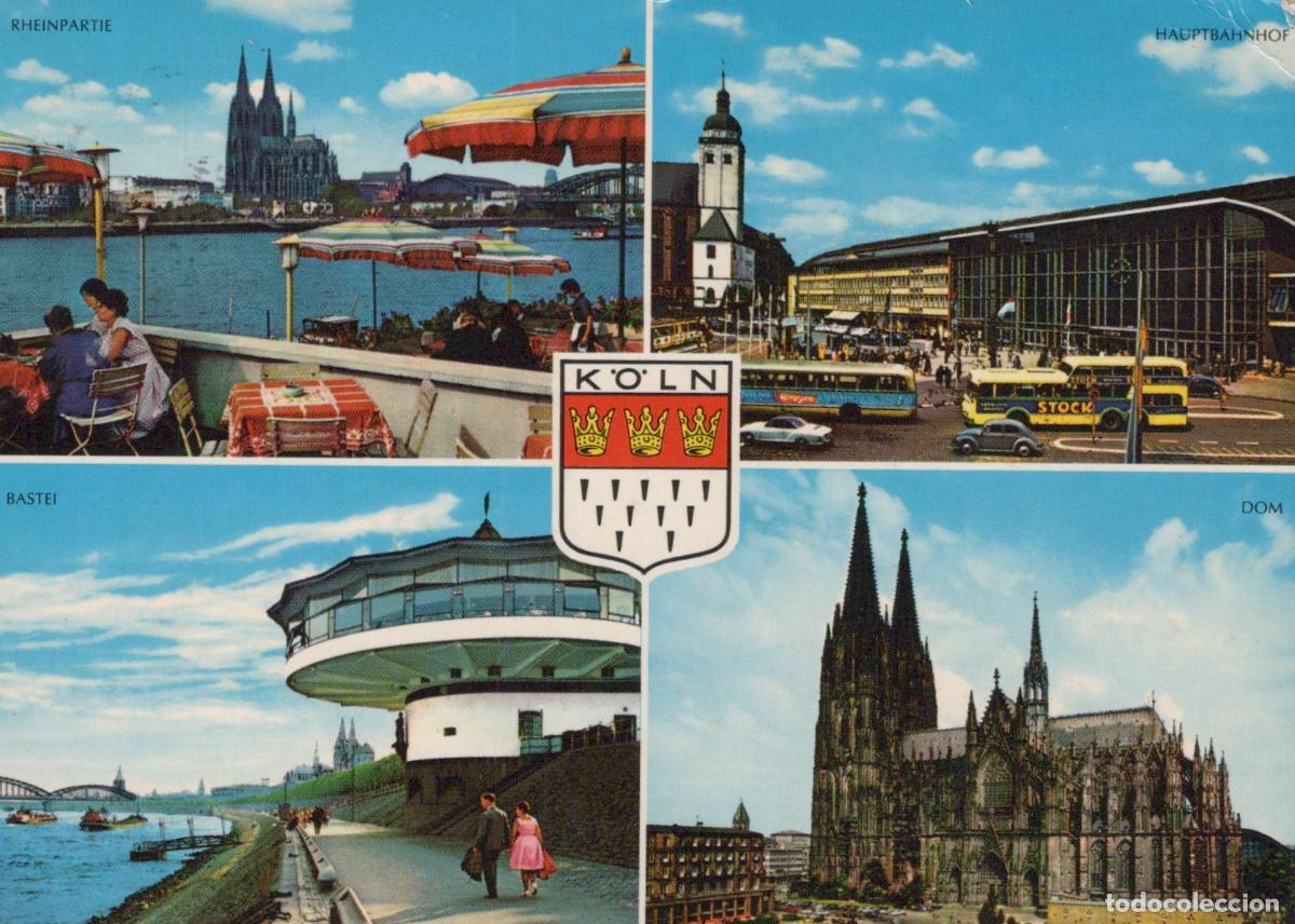 Postcards: Germany Cologne Multi View Rheinpartie Hauptbahnhof Bastei Dom Cityscape *YAT626