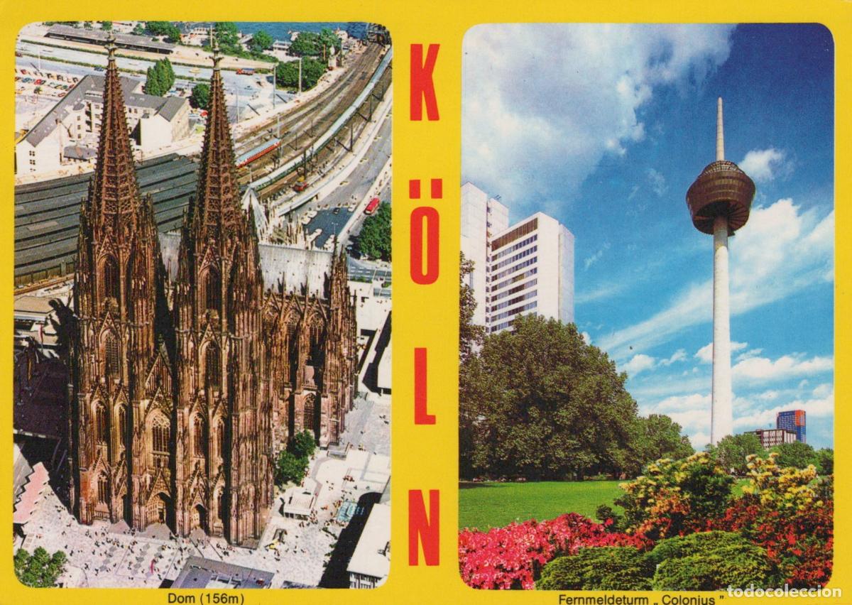 Postcards: Germany Cologne Cathedral and Colonius TV Tower City View *YAT636