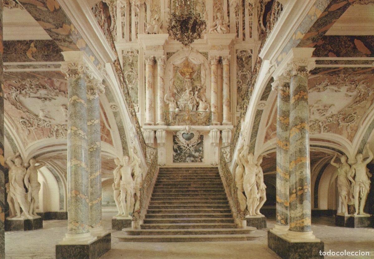Postcards: Germany Br&uuml;hl Augustusburg Palace Grand Staircase Baroque Interior *YAT548