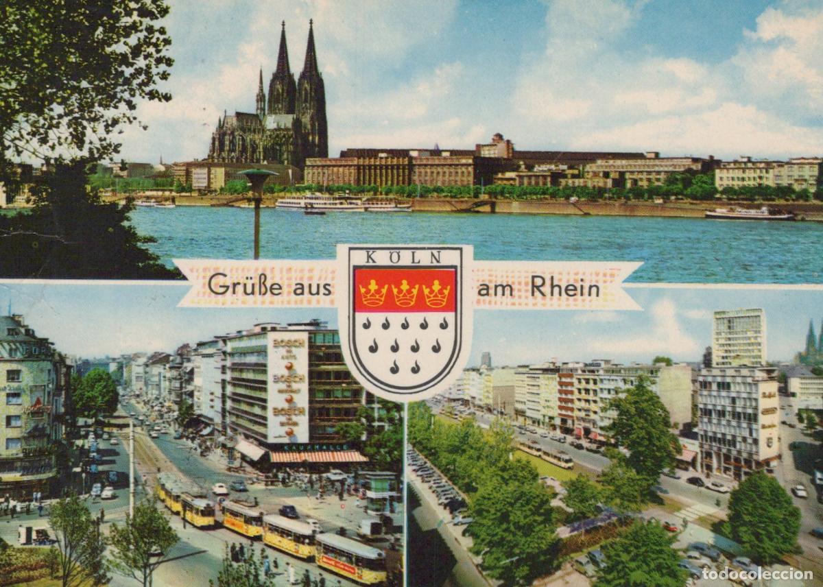 Postcards: Germany Cologne Cathedral Rhine River and City Views With Trams *YAT404