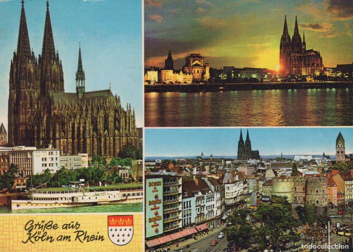Postcards: Germany Cologne Cathedral and Rhine River Cityscape and Sunset Views *YAT651