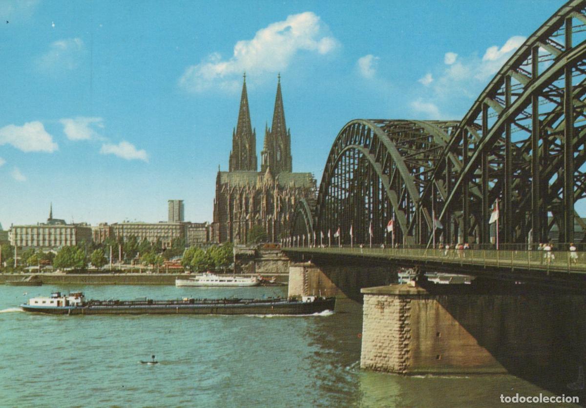 Postcards: Germany Cologne Cathedral Hohenzollern Bridge Rhine River *YAT419