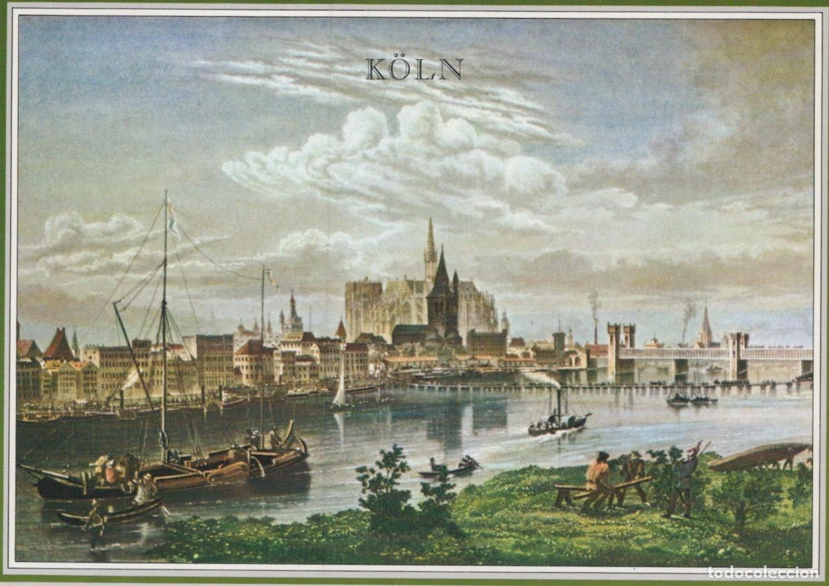 Postcards: Germany Cologne Rhine River Harbor Cityscape With Cathedral and Unposted *YAT568