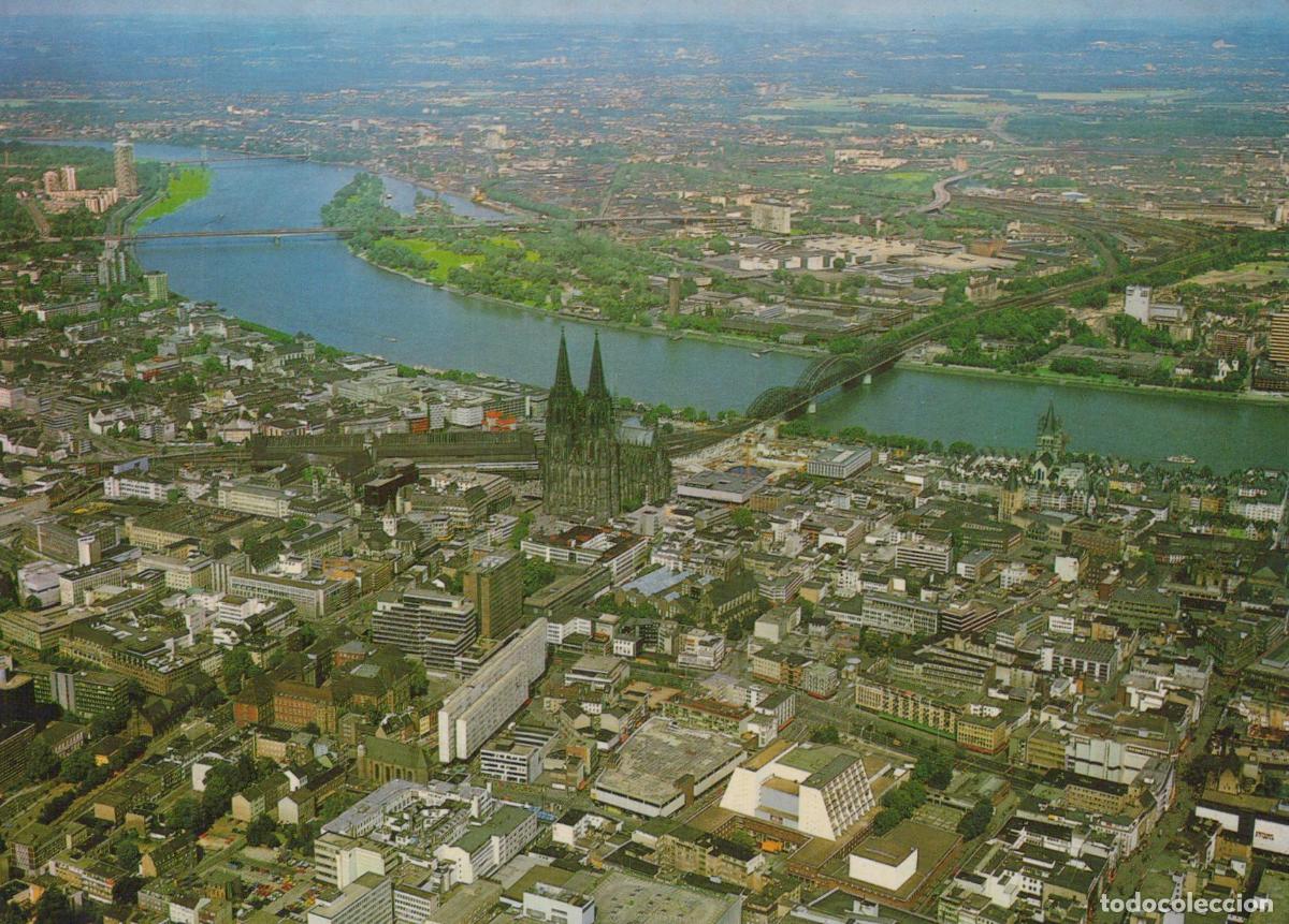 Postcards: Germany Cologne City and Dom Cathedral Aerial View Rhine River *YAT603