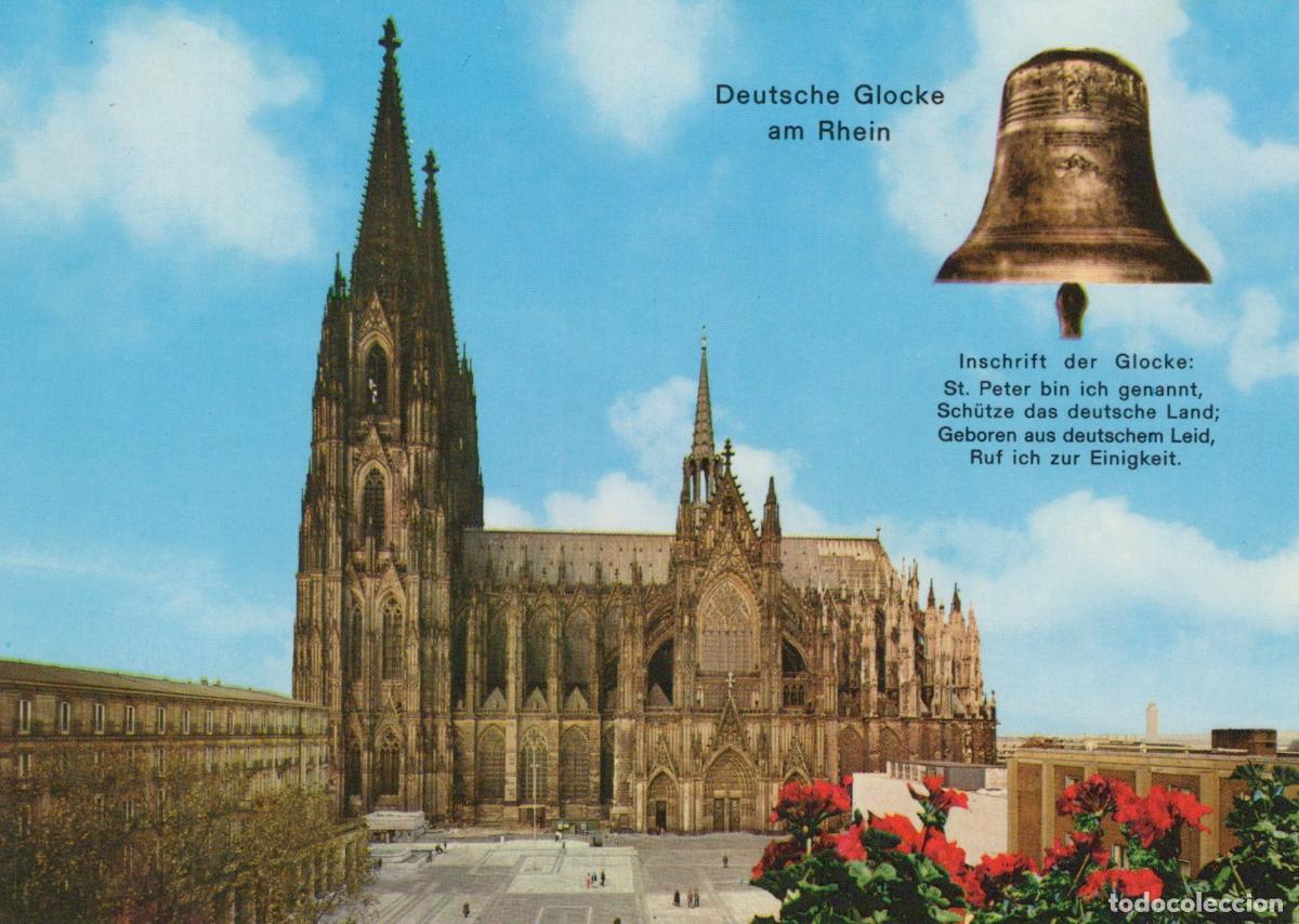 Postcards: Germany Cologne Cathedral and Deutsche Glocke am Rhein 1950s Unposted *YAT613