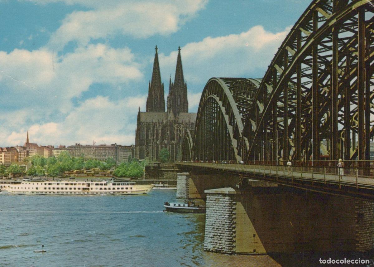 Postcards: Germany Cologne Hohenzollern Bridge Cathedral Rhine River *YAT464