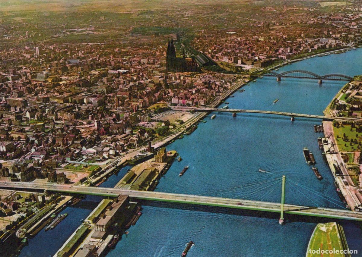 Cartes Postales: Germany Cologne Aerial View Rhine River Bridges Cityscape 1967 *YAT623