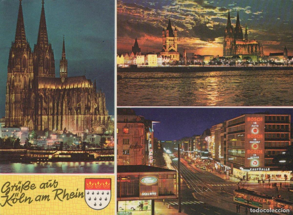 Cartoline: Germany Cologne Cathedral and City Views At Night Unposted *YAT628