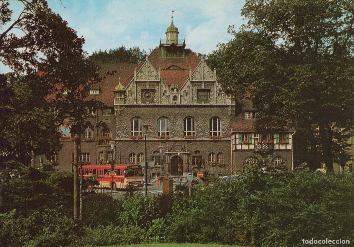 Postales: Germany Bergisch Gladbach Town Hall City in the Green With Red Bus *YAT741