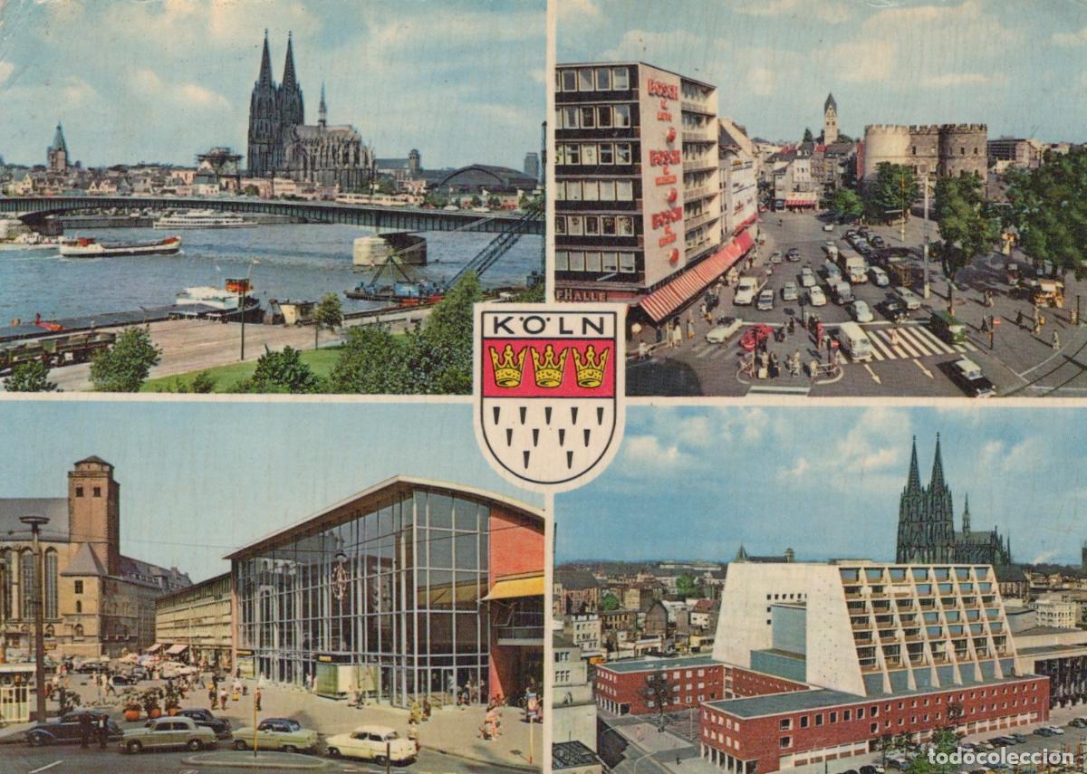 Postales: Germany Cologne Multi View Cathedral Rhine River Cityscape 1960s *YAT524