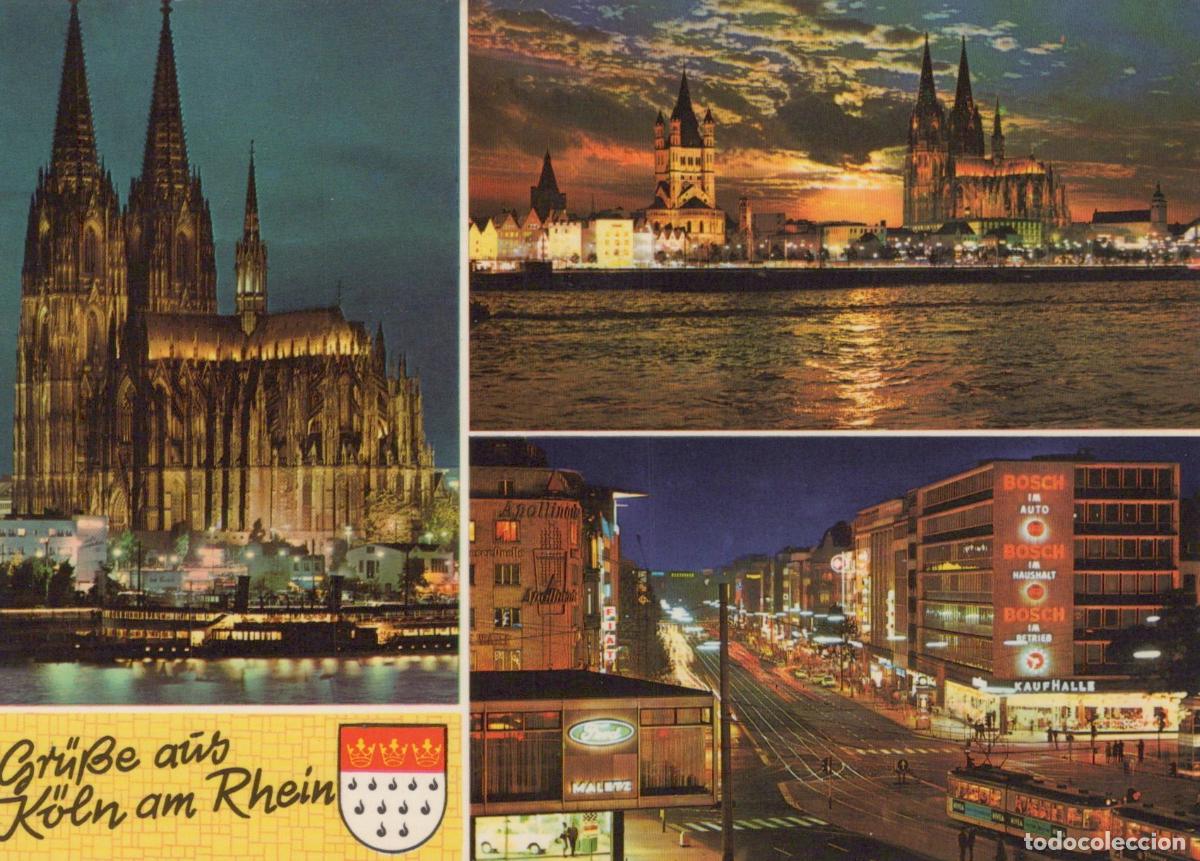 Cartes Postales: Germany Cologne Cathedral Rhine River Cityscape Night Views *YAT771