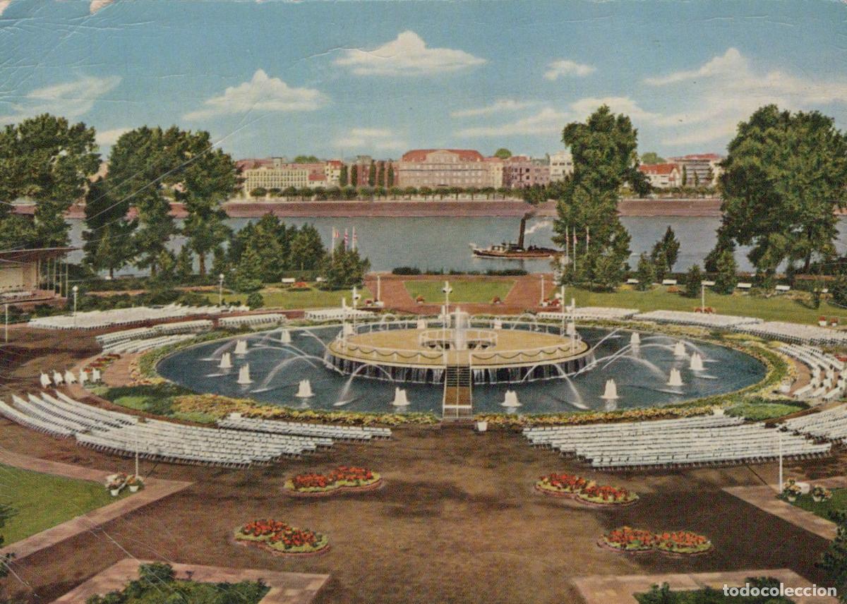Cartoline: Germany Cologne On the Rhine Dancers Fountain With River and Cityscape *YAT698