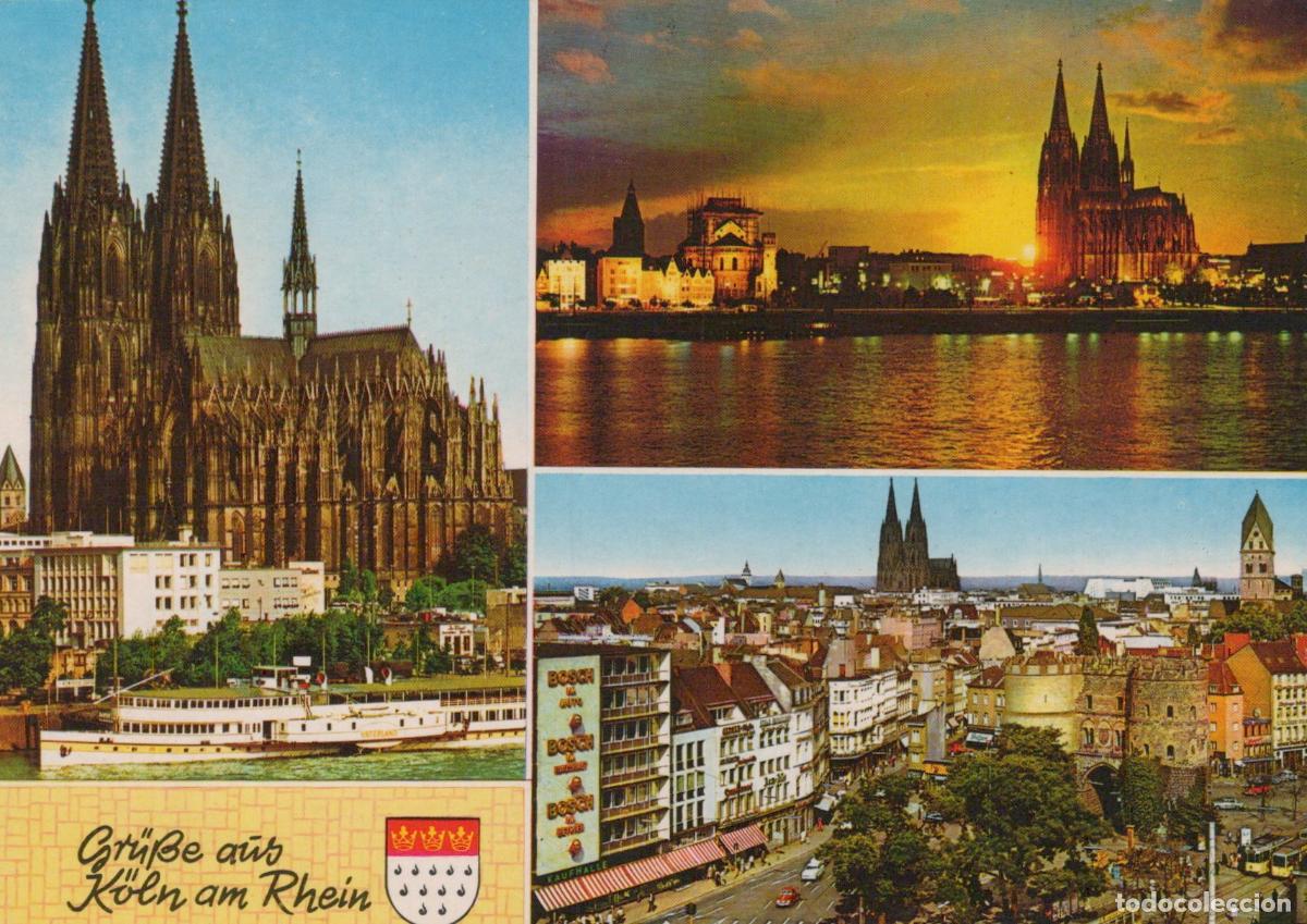 Postkarten: Germany Cologne Cathedral Rhine River Hahnen Gate Multi View Unposted *YAT703