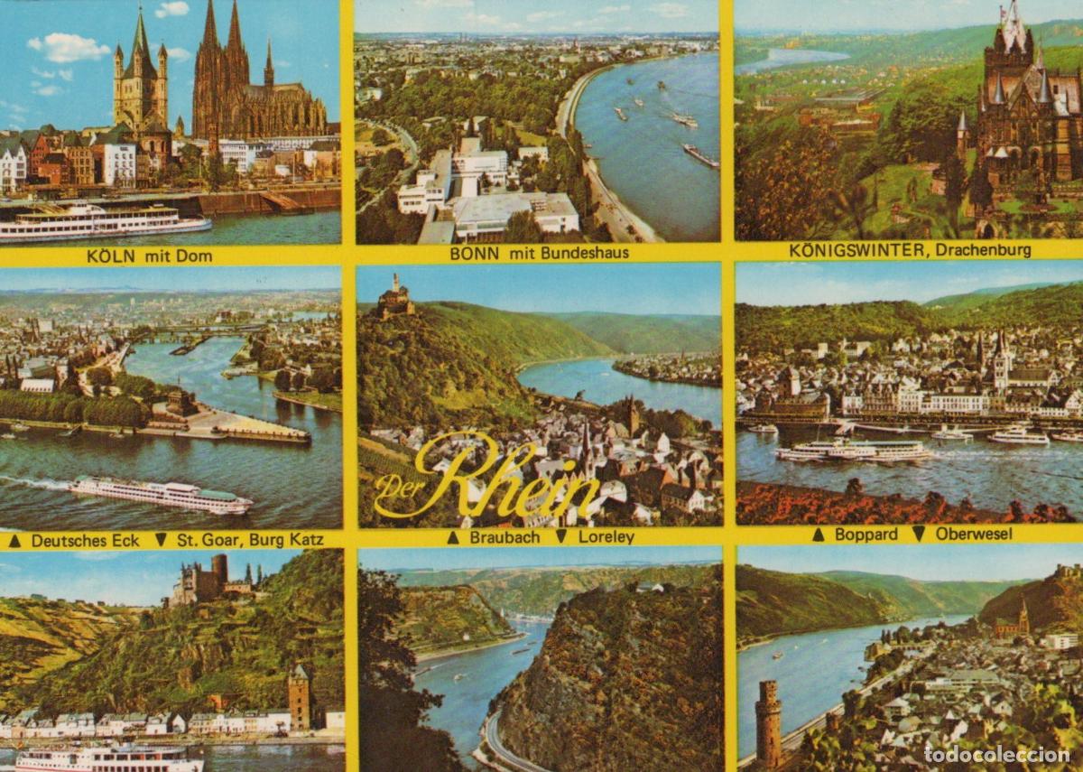 Postkarten: Germany Cologne Rhine River Valley Cities Bonn Loreley Boppard Unposted *YAT796