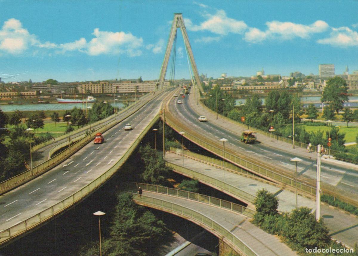 Postkarten: Germany Cologne Severinsbr&uuml;cke Bridge and Highway Interchange *YAT713