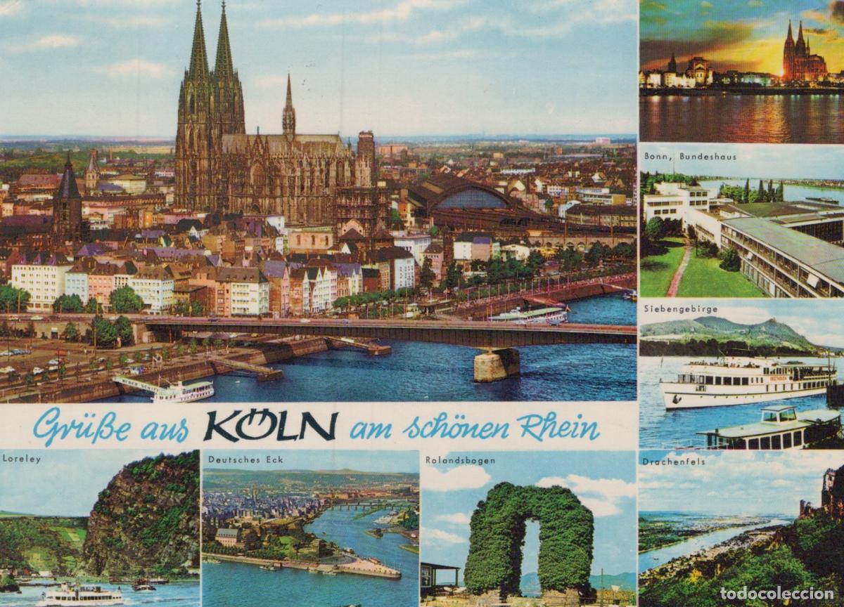 Postkarten: Germany Cologne Rhine River Multi View Bonn Loreley Drachenfels *YAT569