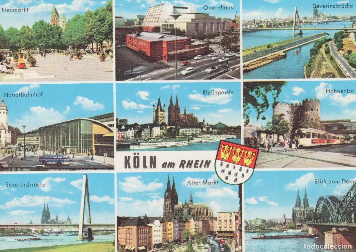 Postkarten: Germany Cologne Multi View Neumarkt Opernhaus Severinsbr&uuml;cke *YAT574