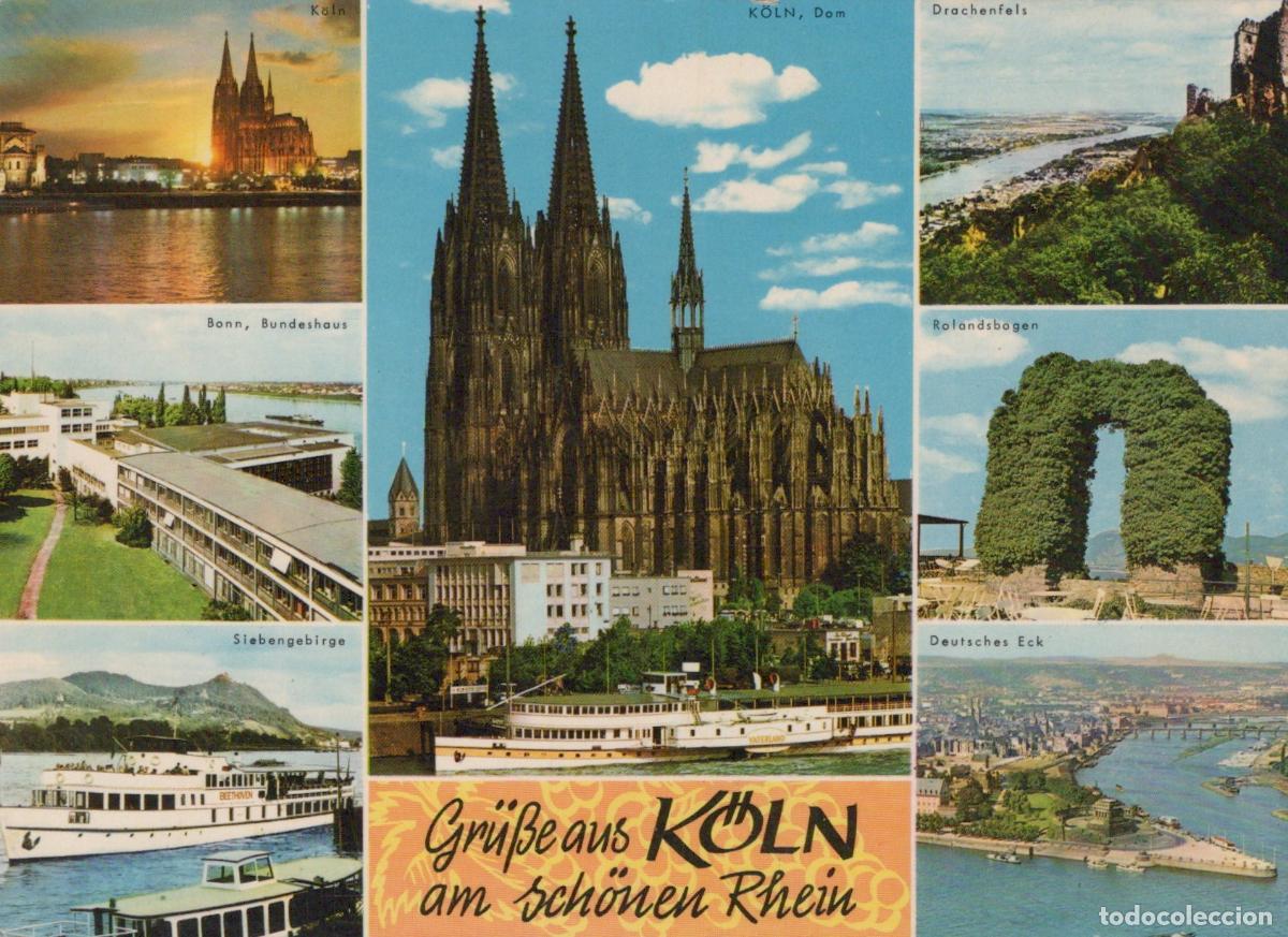 Postkarten: Germany Cologne Multi View Cathedral Rhine River Drachenfels *YAT584