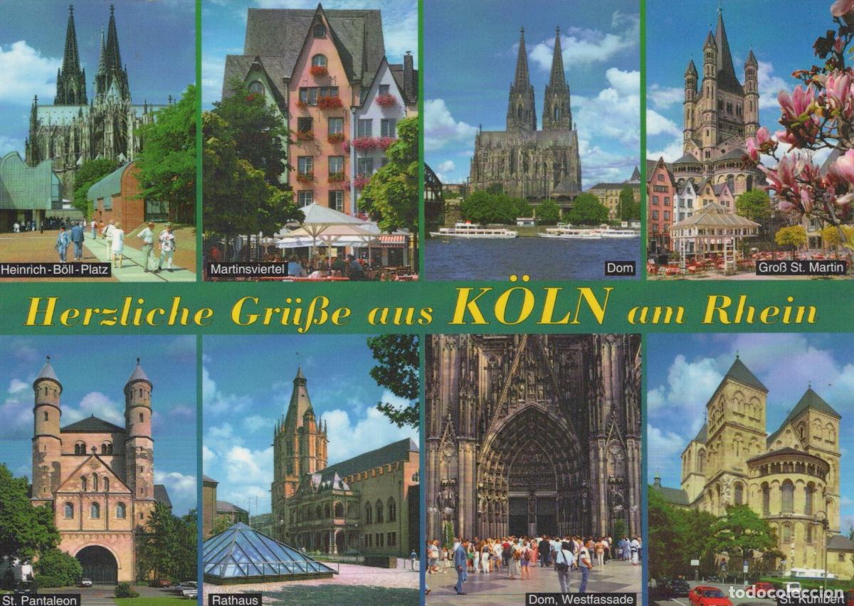 Cartoline: Germany Cologne Multi View Heinrich B&ouml;ll Platz Martinsviertel Dom Gro&szlig; *YAT614