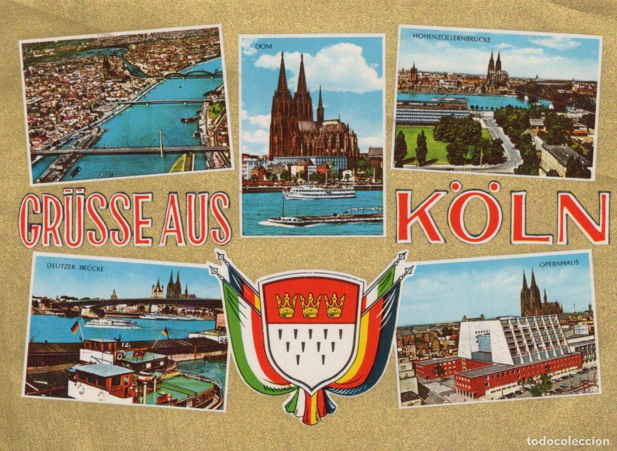 Cartoline: Germany Cologne Multi View Dom Cathedral Hohenzollernbr&uuml;cke Deutzer *YAT788