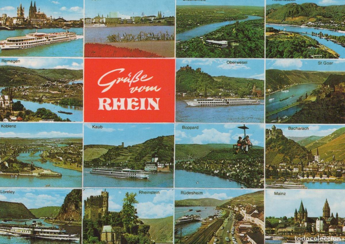 Cartoline: Germany Cologne Rhine River Valley Multi View To Mainz *YAT654