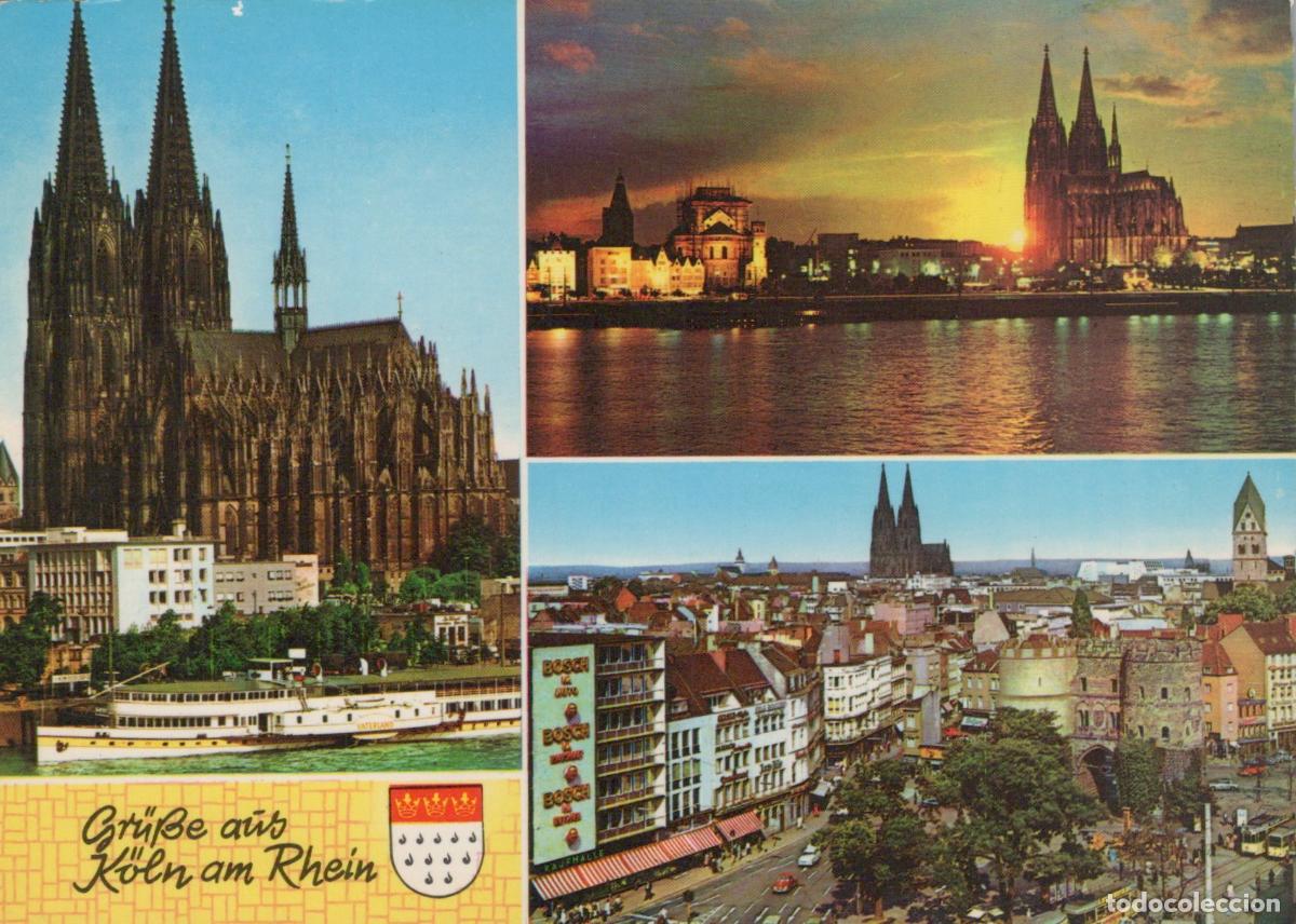 Cartes Postales: Germany Cologne Cathedral Rhine River Cityscape Panorama Unposted *YAT896