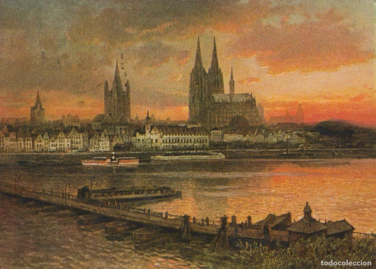 Cartes Postales: Germany Cologne Rhine River View With Cathedral and Great St Martin *YAT664