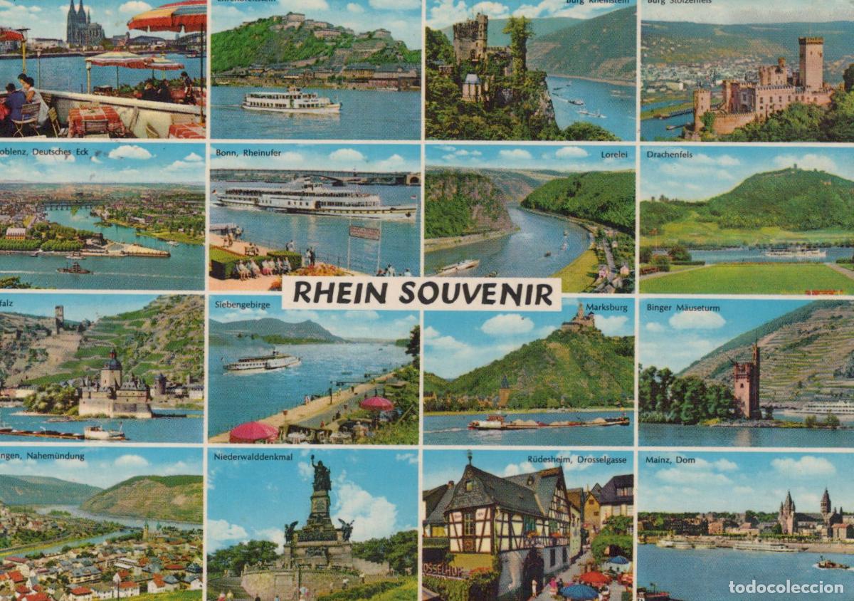 Postkarten: Germany Multiple Cities Rhine River Souvenir Multi View Castles Cities *YAT906