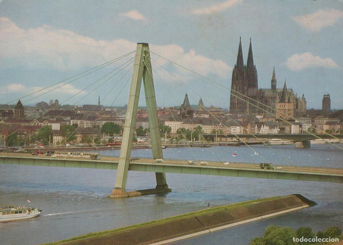 Postkarten: Germany Cologne Severinsbr&uuml;cke Bridge Rhine River Cityscape Unposted *YAT669
