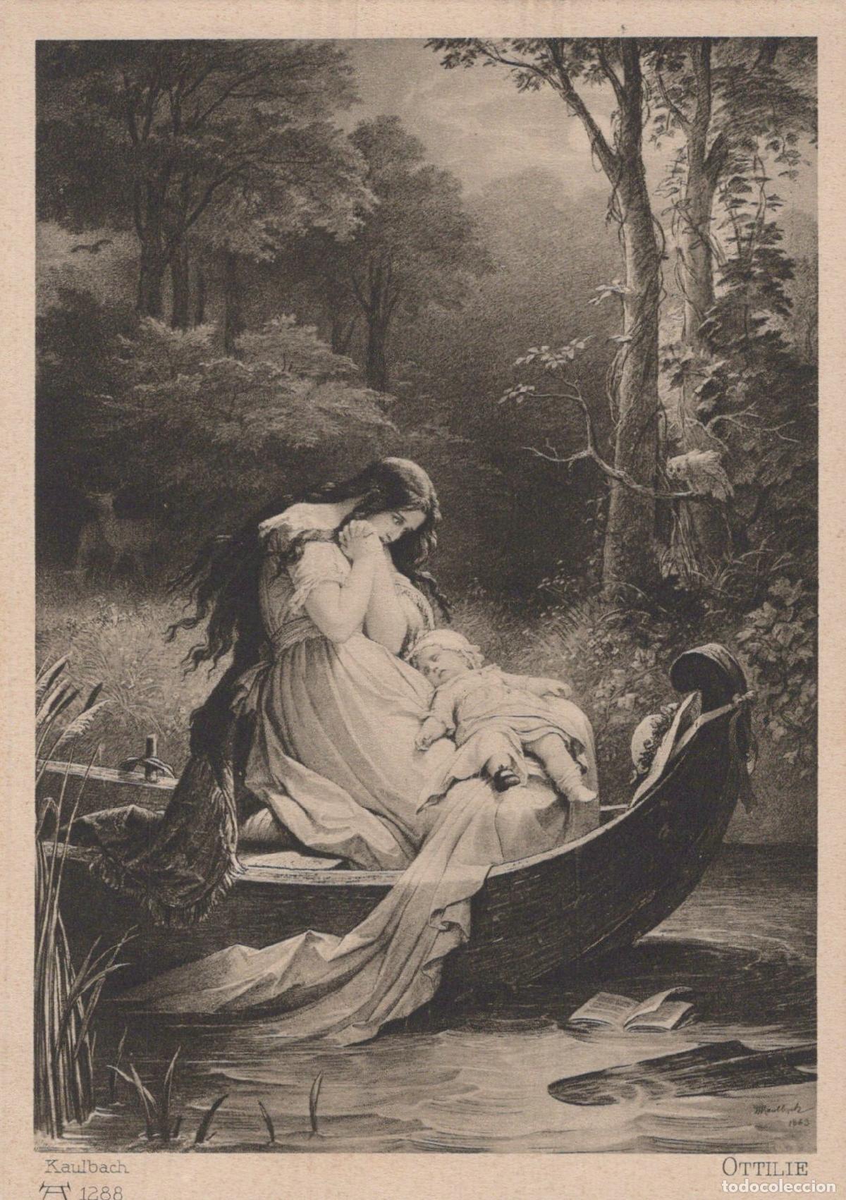Postkarten: Germany Munich Ottilie Mother and Child in Boat Forest Unposted *YAT911