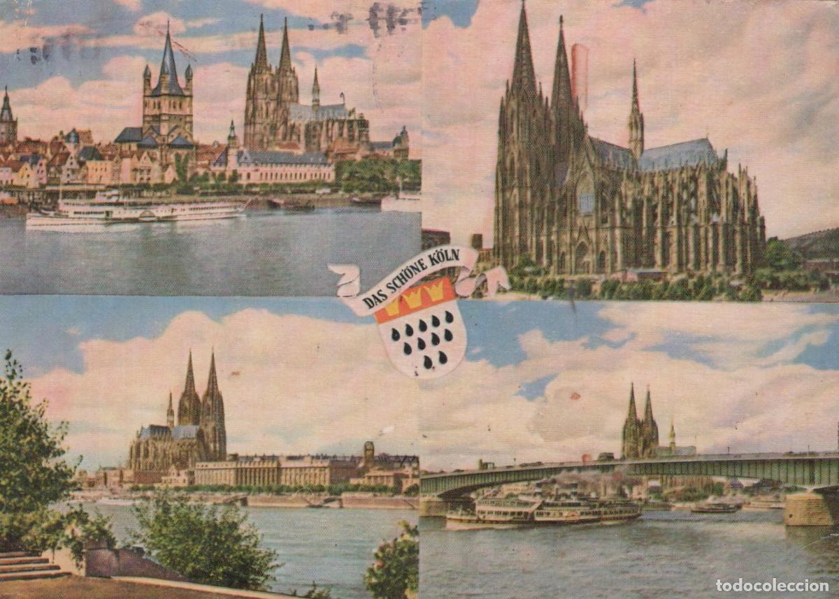 Postkarten: Germany Cologne Cathedral Rhine River Multi View 1964 *YAT679