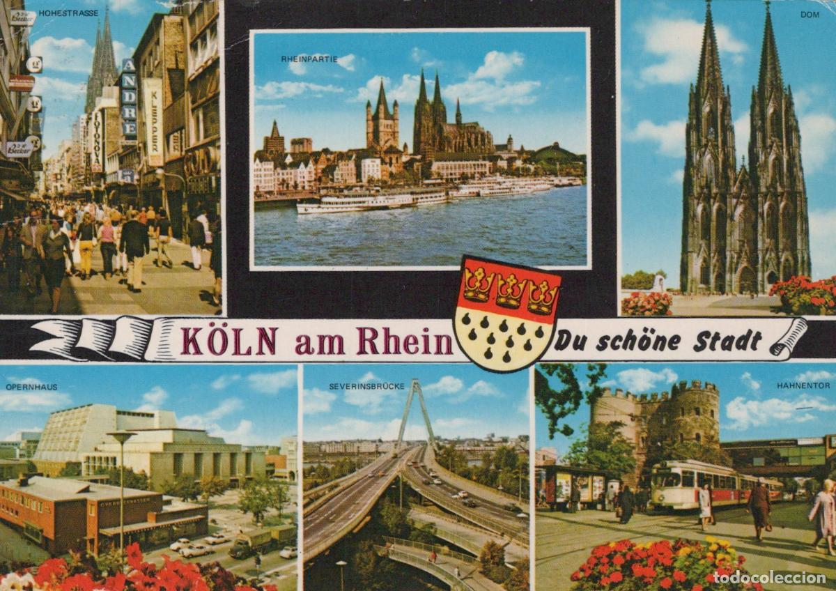 Postkarten: Germany Cologne Am Rhein Multi View Hohestrasse Cathedral Opernhaus *YAT853