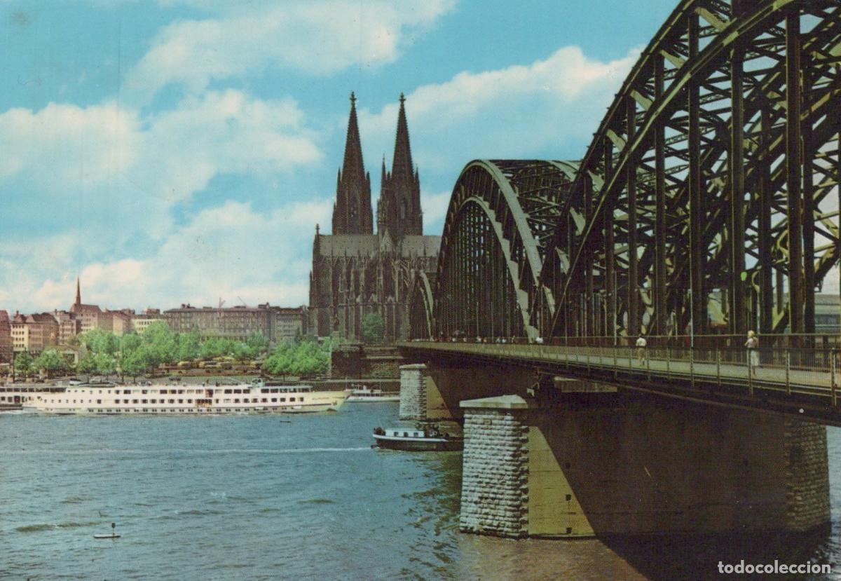Postkarten: Germany Cologne Hohenzollern Bridge and Cathedral Rhine River *YAT704