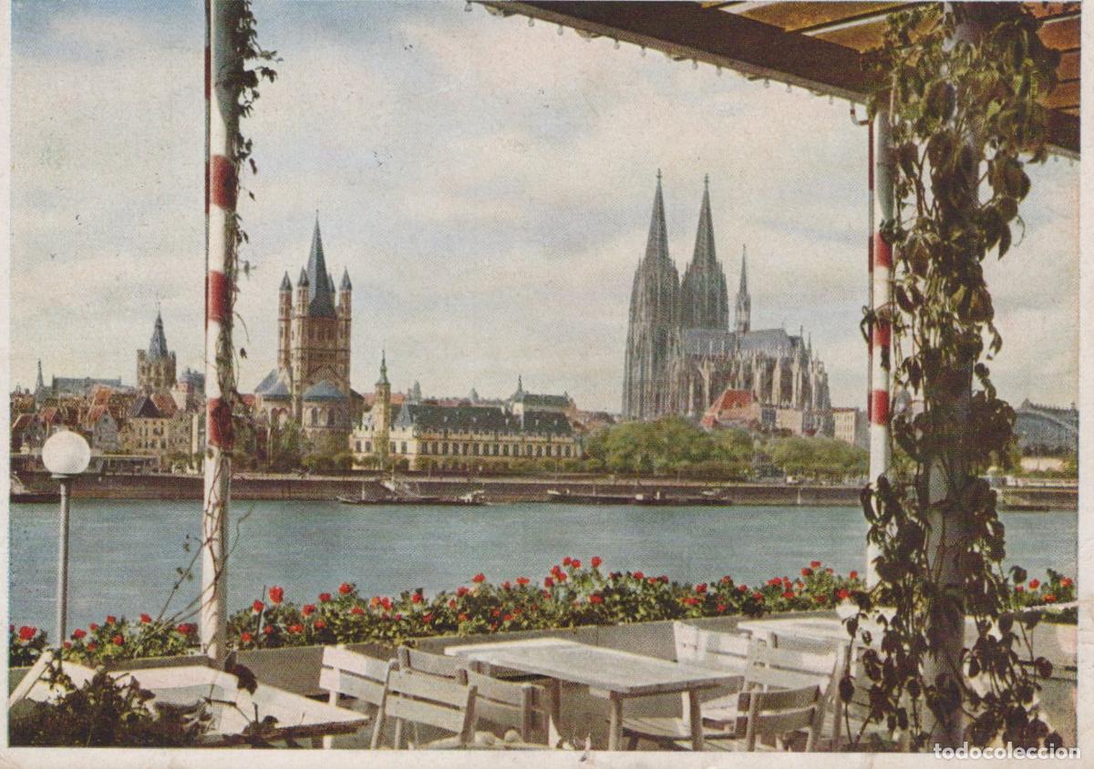Postkarten: Germany Cologne View From S&uuml;nner Terrasse With Cathedral and Great St *YAT714