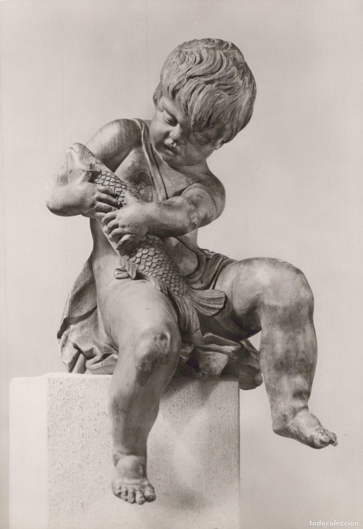Postales: Germany Berlin Putto With Fish Sculpture By Georg Raphael Unposted *YAT961