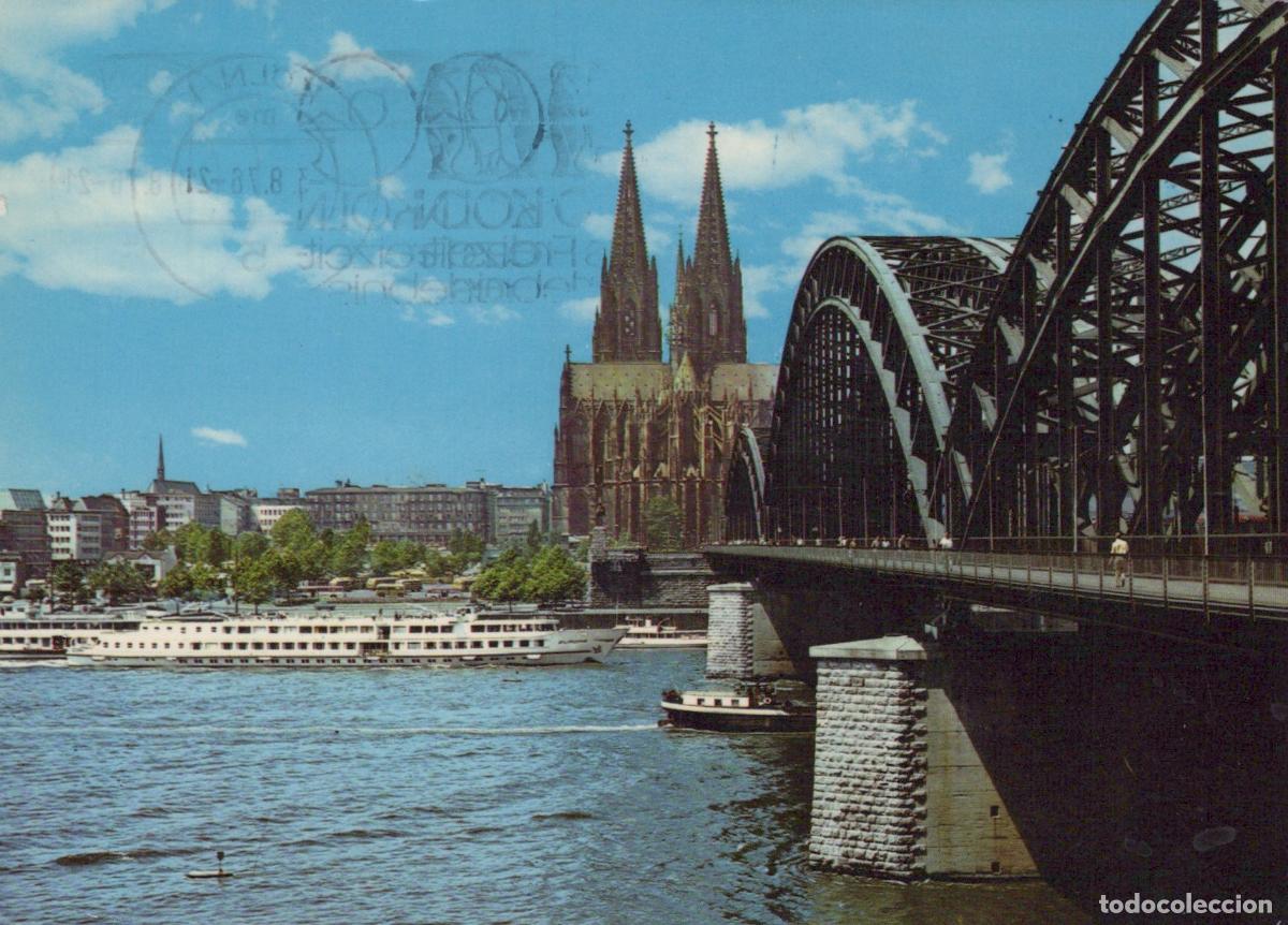 Postcards: Germany Cologne Hohenzollern Bridge and Cathedral Rhine River *YAT883
