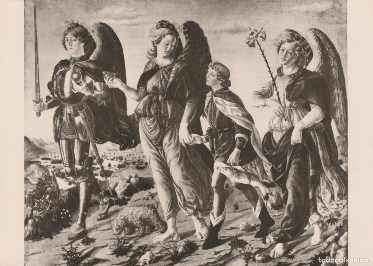Cartoline: Italy Florence Francesco Botticini Tobias and the Three Unposted *YAT976