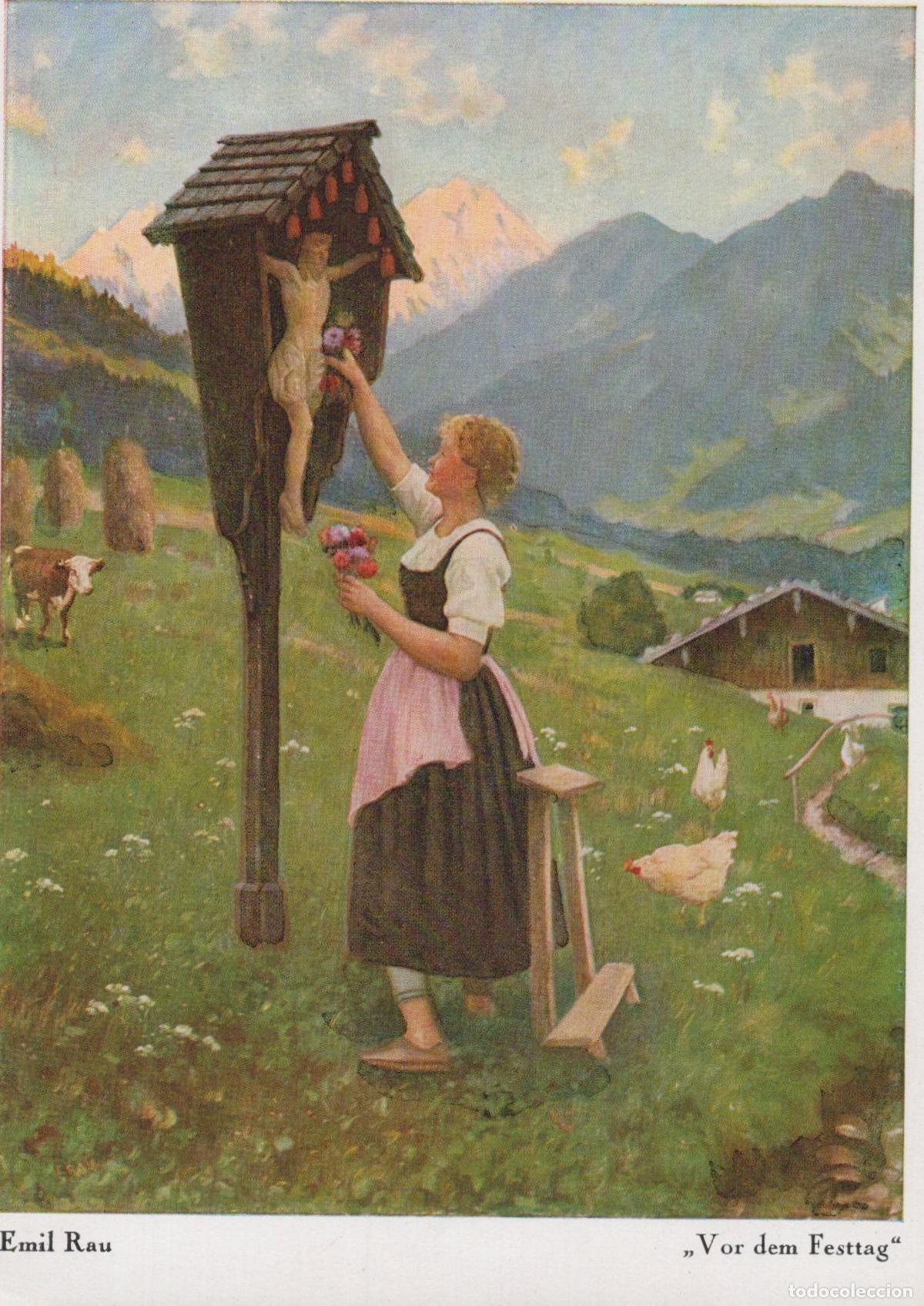 Postales: Germany Munich German Alps Woman Decorating Wayside Shrine With Unposted *YAT981