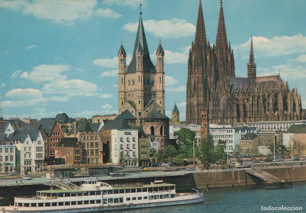 Postales: Germany Cologne Rhine River With Great St Martin Church and Cathedral *YAT908