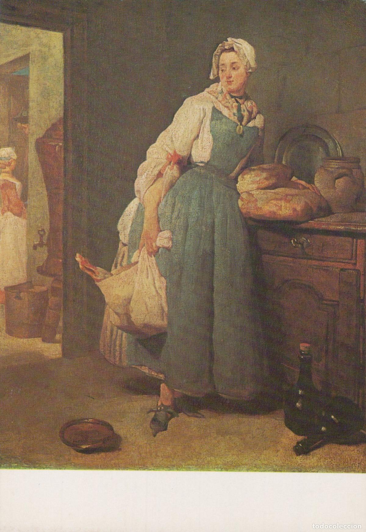 Cartoline: France Paris Louvre Museum Chardin la Pourvoyeuse Woman With Unposted *YAU004