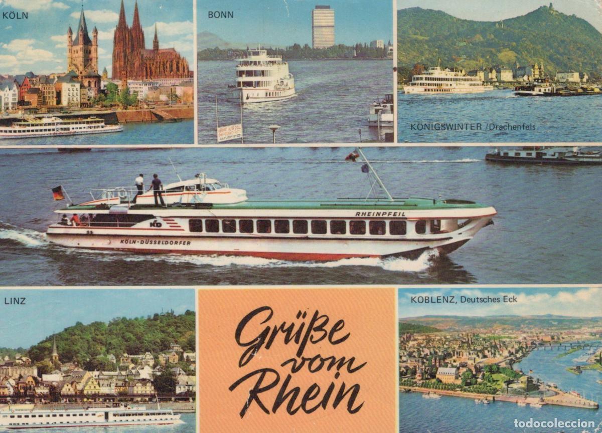 Postcards: Germany Cologne Rhine River Cities Collage Koln Bonn Konigswinter Linz *YAT774
