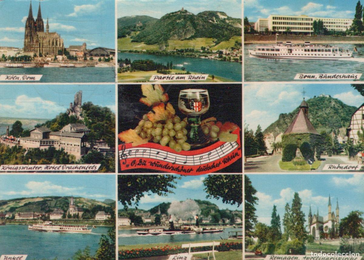 Postcards: Germany Cologne Rhine River Multi View Bonn K&ouml;nigswinter Linz Remagen *YAT794